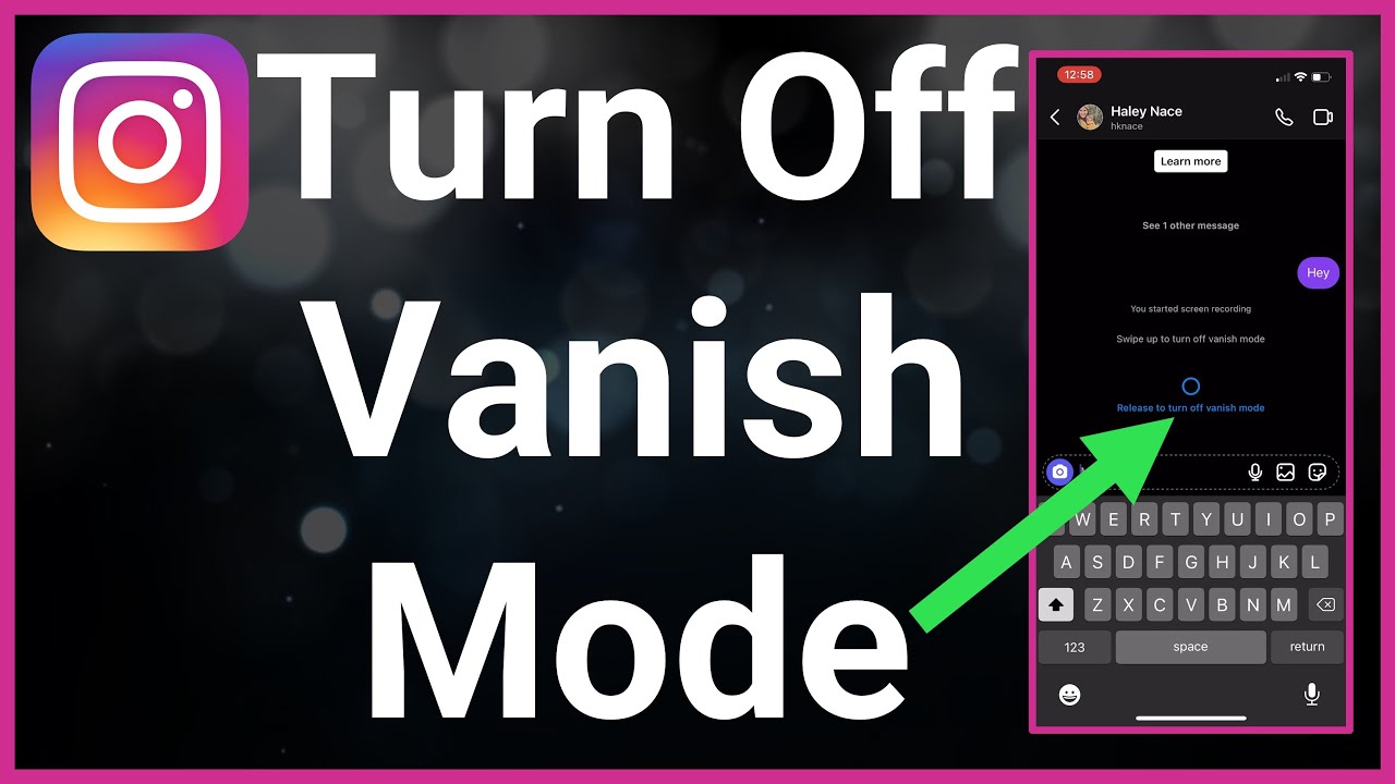 how to turn off vanish mode on instagram