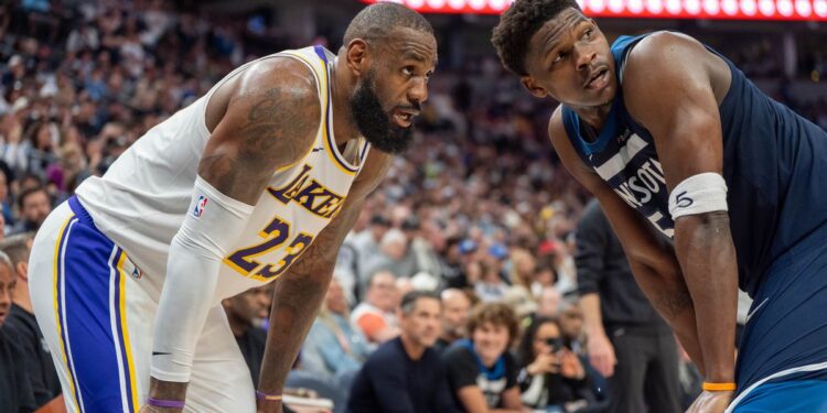 timberwolves vs lakers match player stats