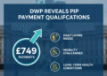 dwp highlights qualifying conditions for 749 pip payments