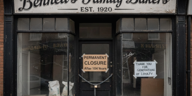 bennetts family bakers closure