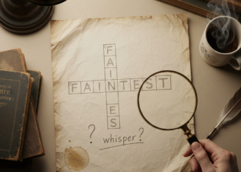 faintest crossword clue