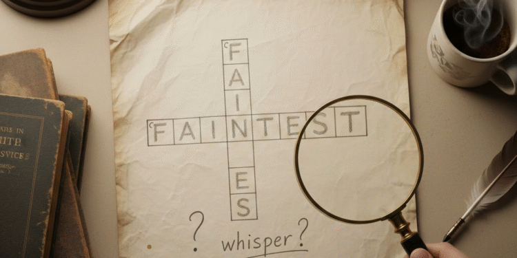 faintest crossword clue