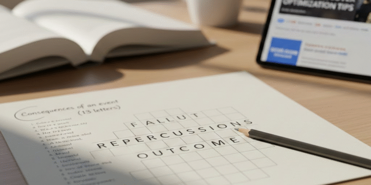 consequences of an event crossword clue