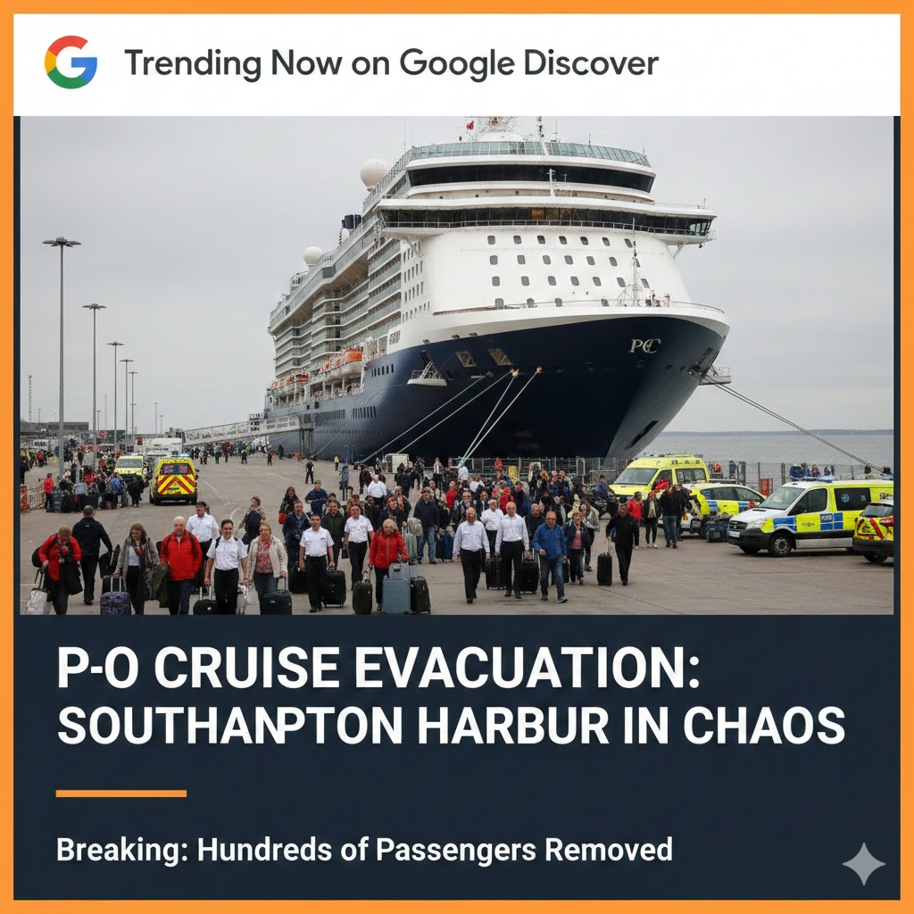 p&o cruise evacuation southampton