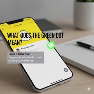 what does the green dot on snapchat mean