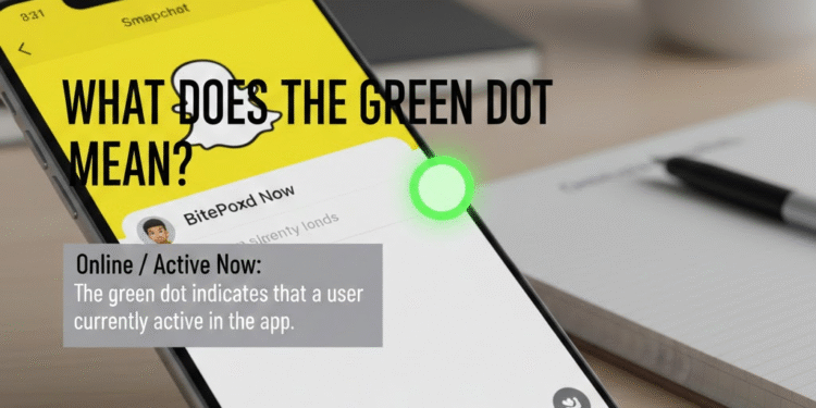what does the green dot on snapchat mean