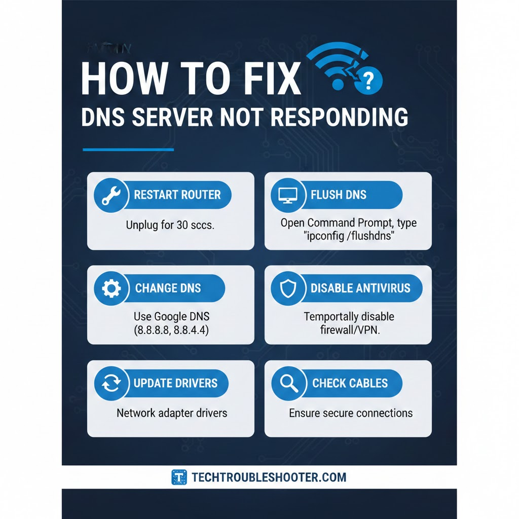 how to fix dns server not responding