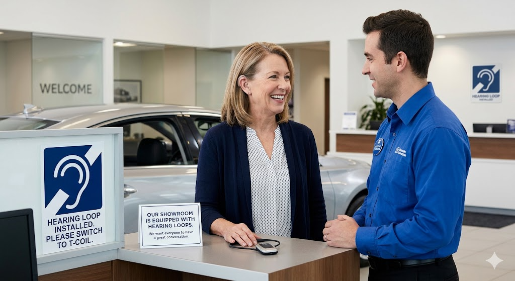 car dealership with hearing loop