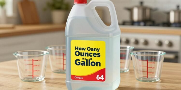 how many ounces in a half gallon