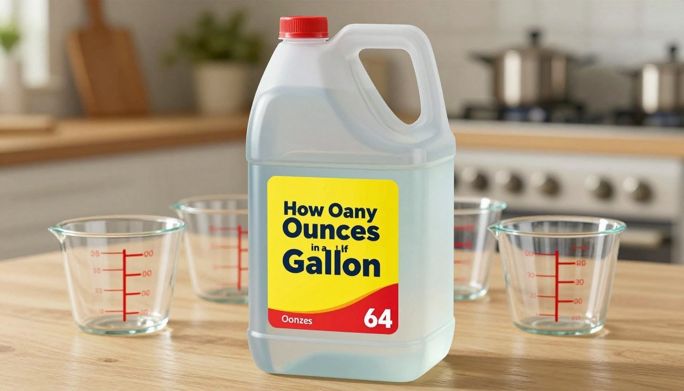 how many ounces in a half gallon