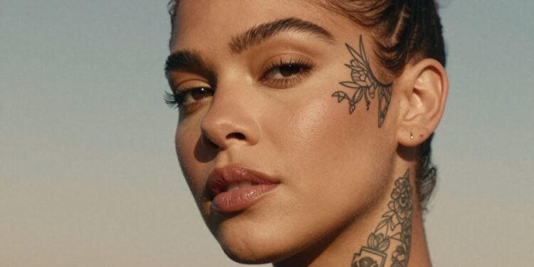 amber rose face tattoo