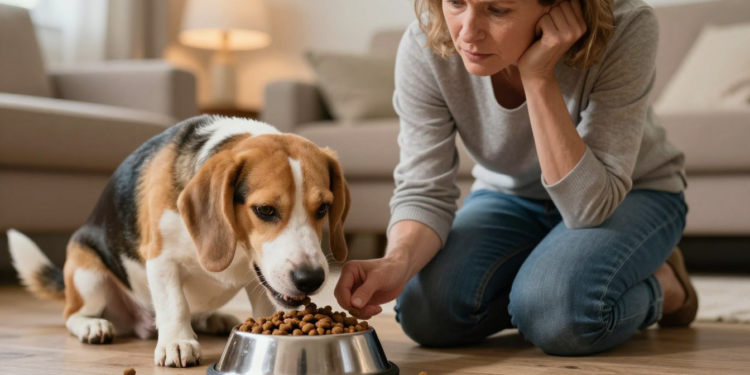 why is my dog not eating his food but will eat treats