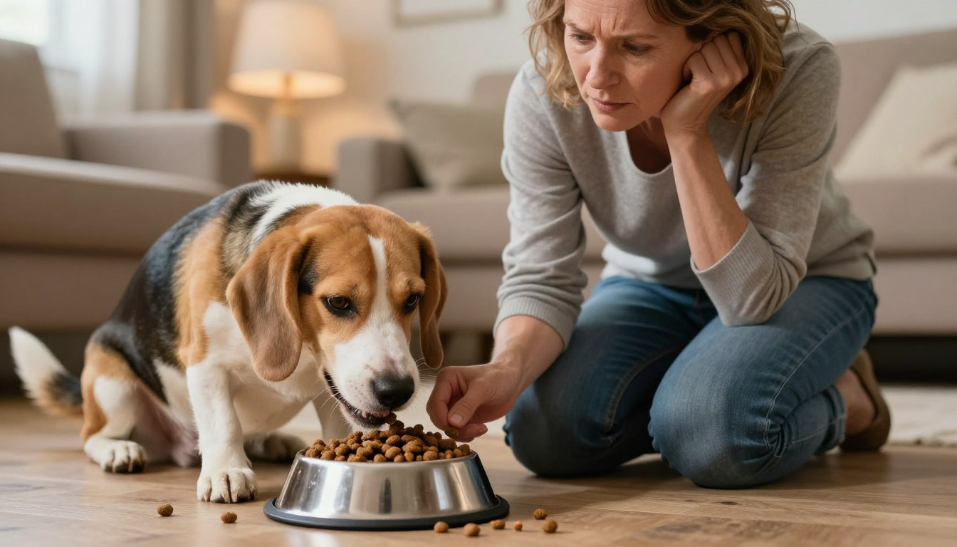 why is my dog not eating his food but will eat treats
