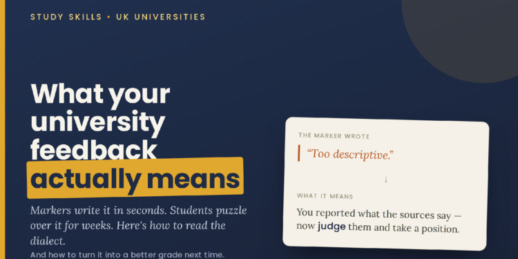 What Your University Feedback Actually Means — And How to Use It