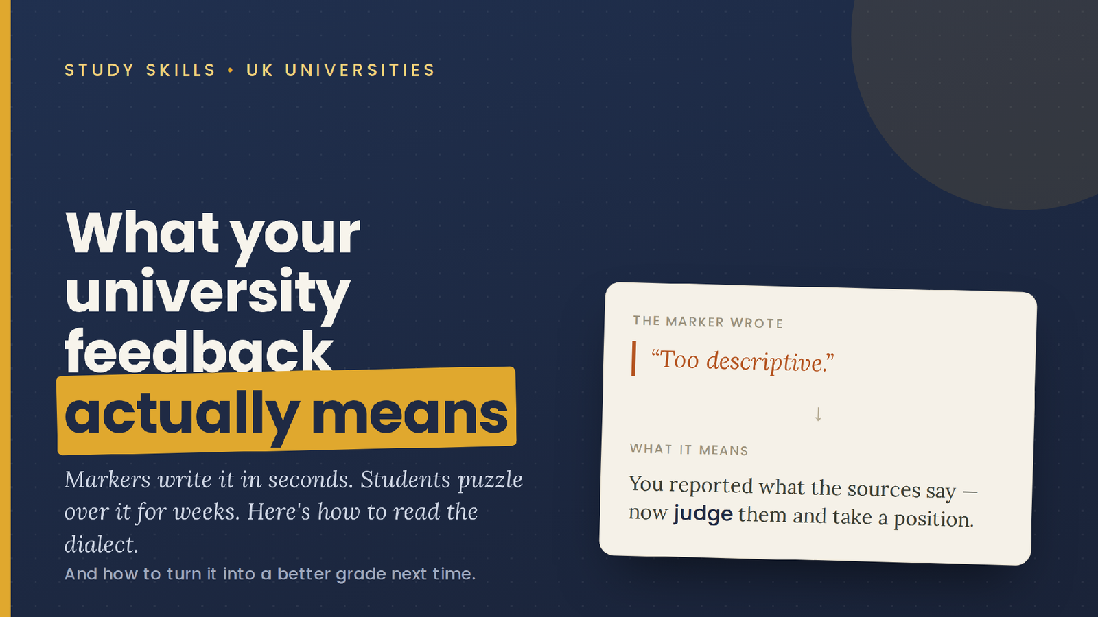 What Your University Feedback Actually Means — And How to Use It